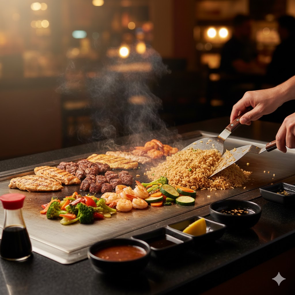 Hibachi Express grill in action